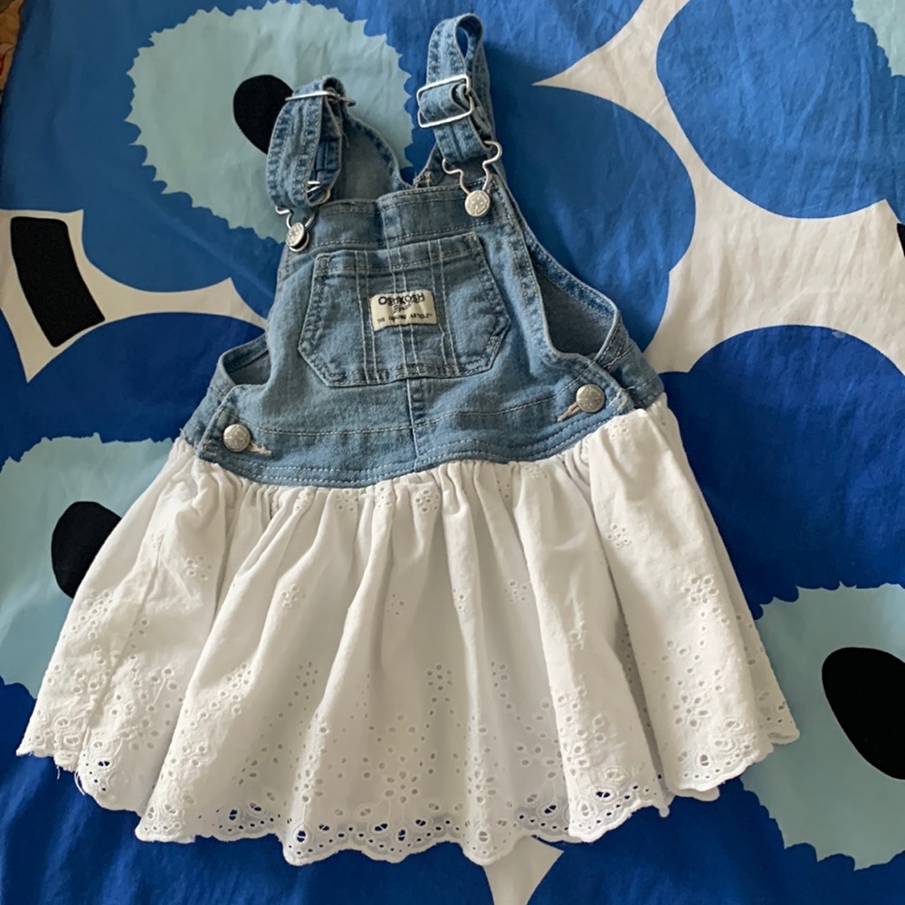 Oshkosh B’gosh Denim Eyelet Jumper Dress